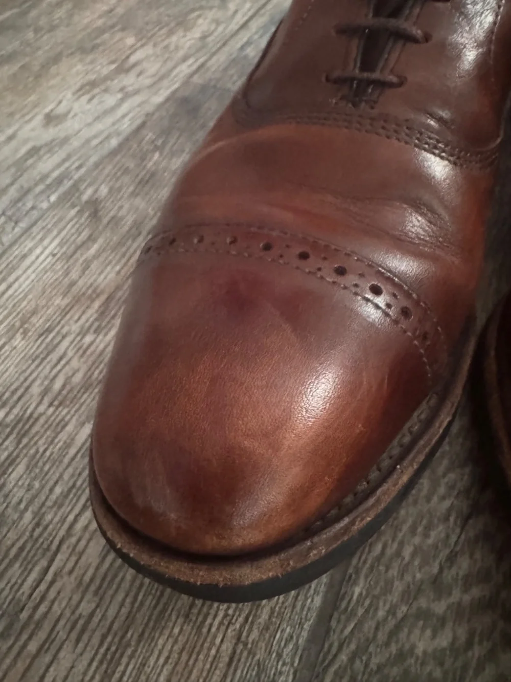 Allen Edmonds Fifth Avenue Leather Shoes 9.5B Brown Chili Leather